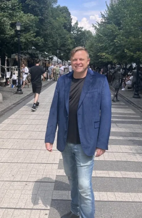 Man walking on a street